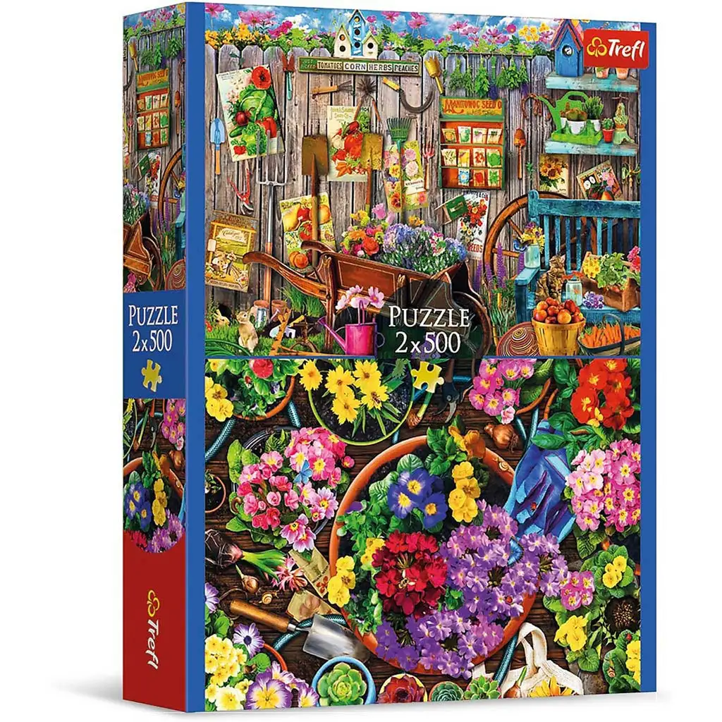 Práca v záhrade 2x500-dieliková puzzle - Trefl