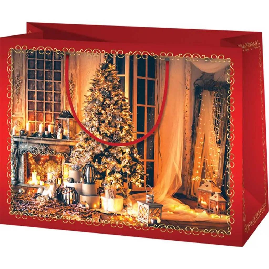 Prišiel Vianoce stredne veľká exkluzívna darčeková taška 18x10x23cm