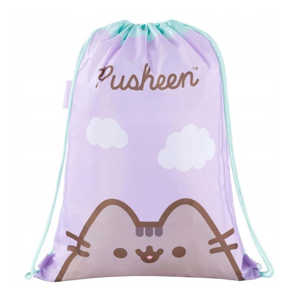 Pusheen fialový športový vak, taška na šport 43x34 cm