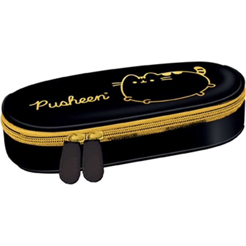 Pusheen zlatý oválny peračník 20,5x9,5x5 cm