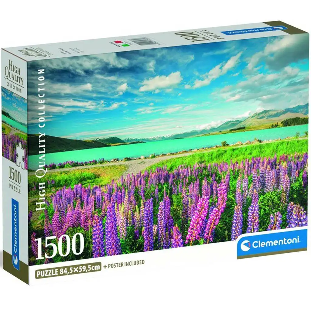 Puzzle Tekapo jazero, Nový Zéland HQC 1500 dielikov - Clementoni