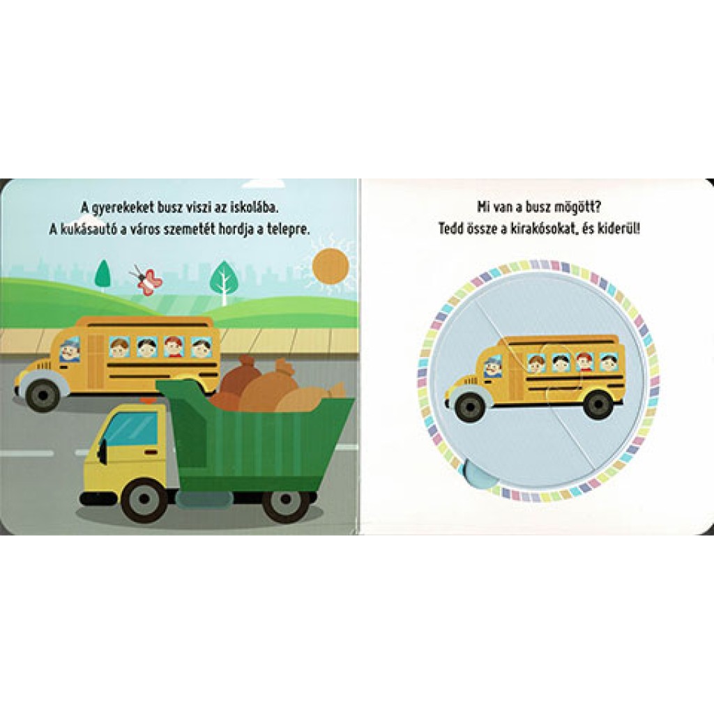 Puzzle pre najmenších - Vozidlá detská kniha kép 2