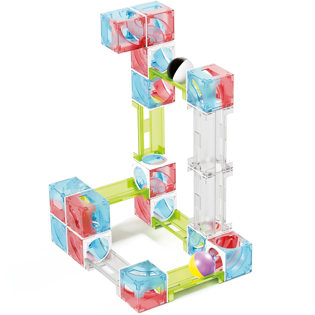 Quercetti: Cuboga 70-dielna stavebnica guľôčkovej dráhy kép 3