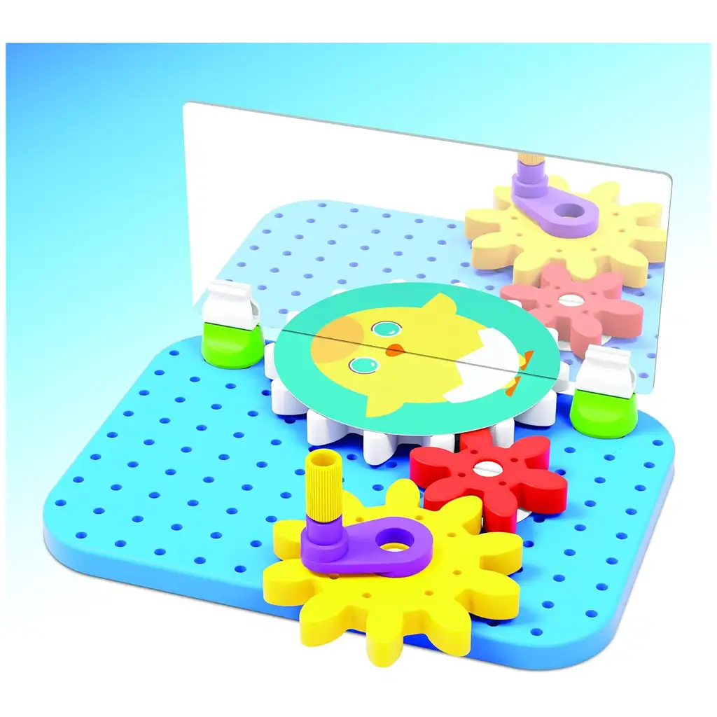 Quercetti: Mirrorello zrkadlová sada na rozvoj zručností s ozubenými kolesami kép 3