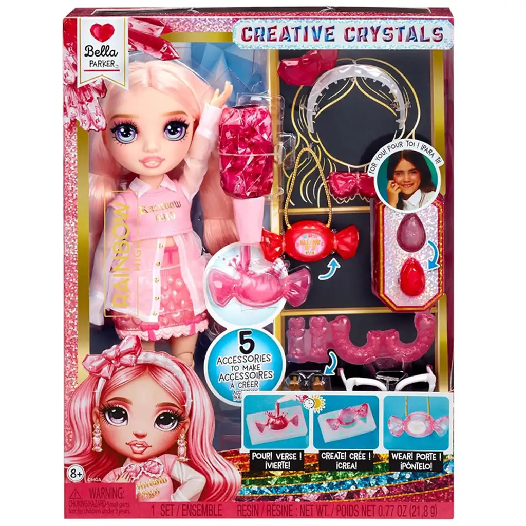 Rainbow Crystal Bella bábika s doplnkami na vlastnú výrobu