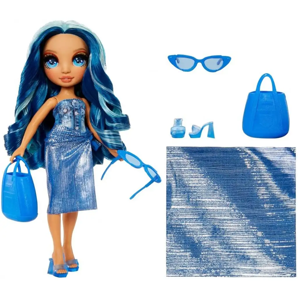Rainbow High: Módna bábika Skyler na pláži – preoblečiteľná plážová módna bábika kép 2