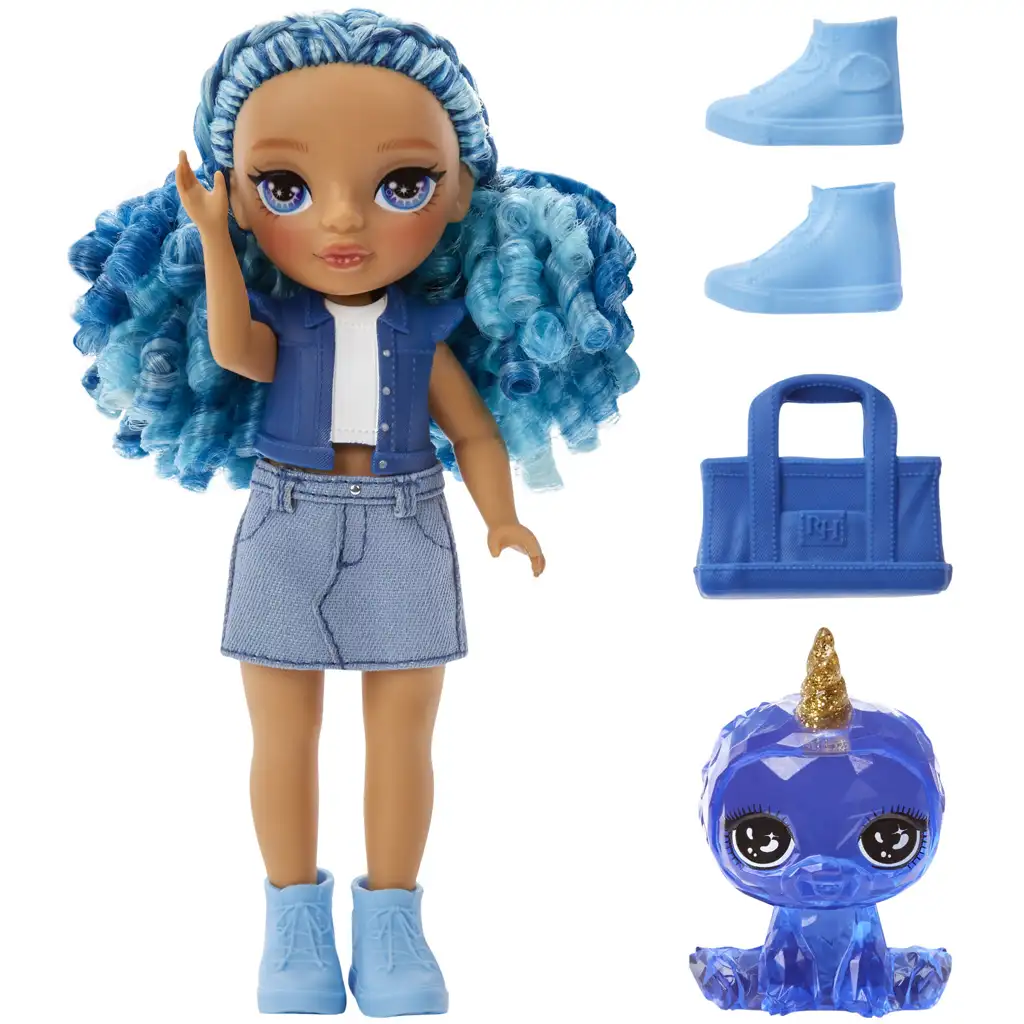 Rainbow High: Sapphire malá sestra bábika s doplnkami kép 3