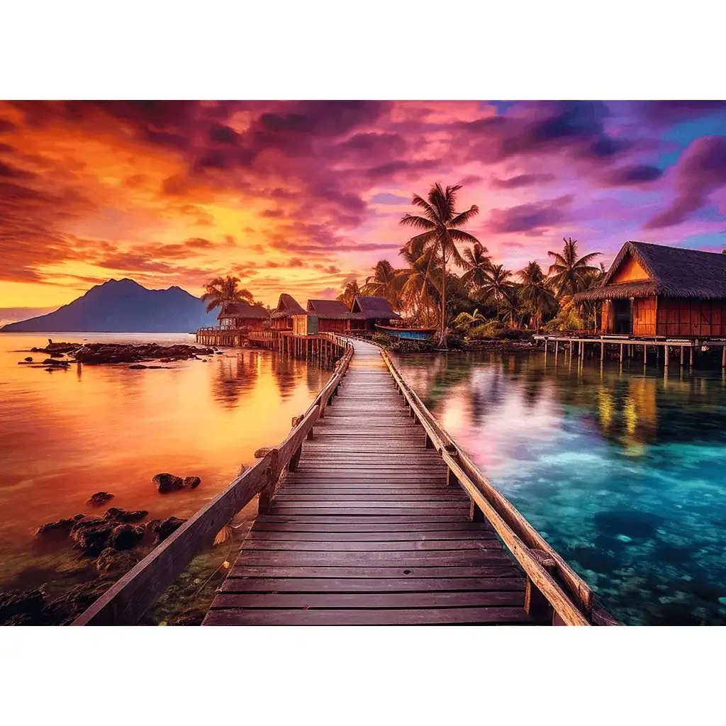 Rajský ostrov 1000-dieliková puzzle – Trefl kép 2