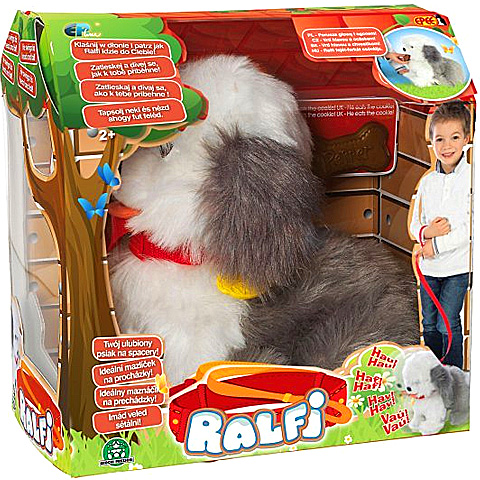 Ralfi interaktív Bobtail plüss kutya kép 1