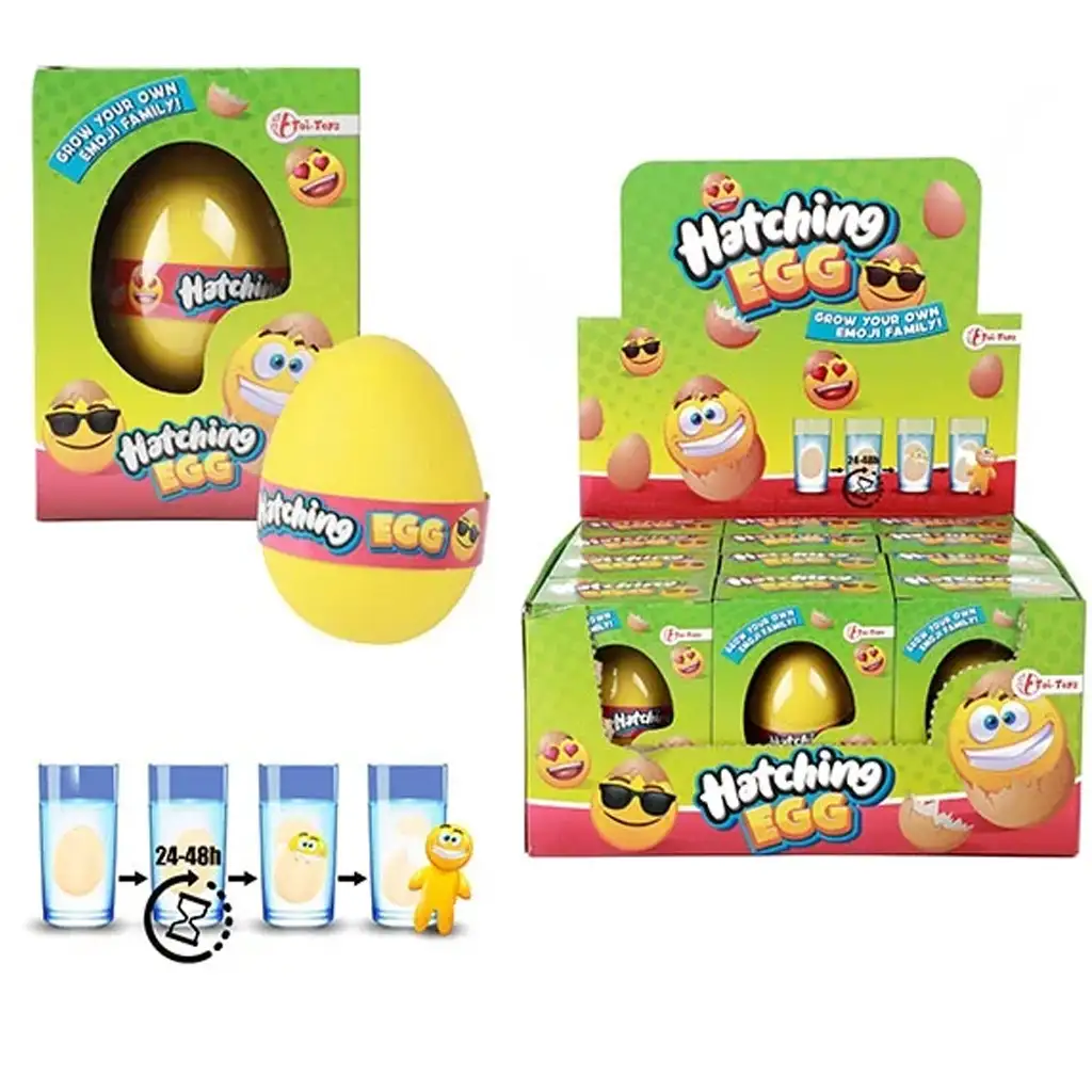 Rastúca smajlíková figúrka v rôznych variantoch v vajíčku 1ks