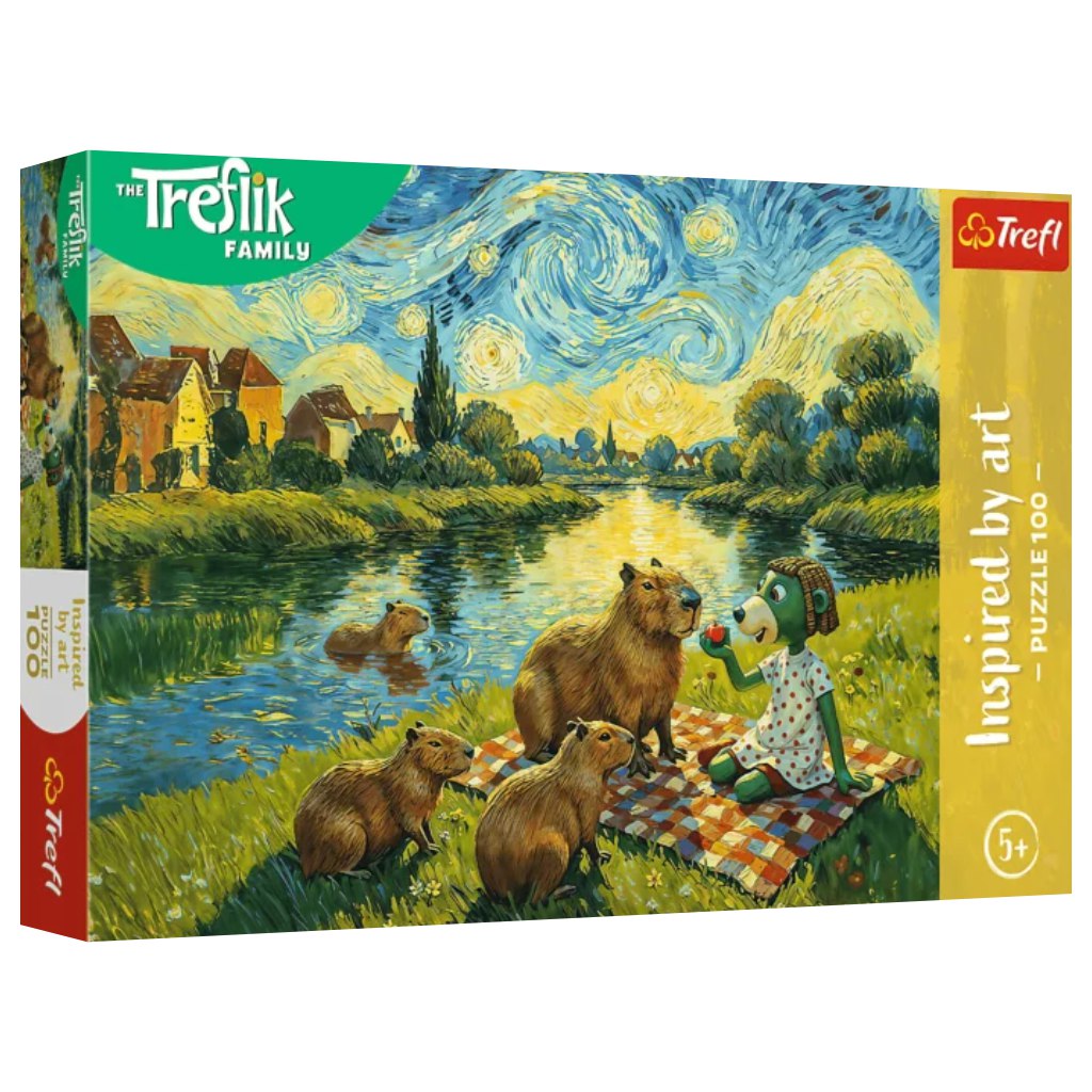 Rodinka Treflik: Kŕmenie kapibary, 100-dielne puzzle – Trefl