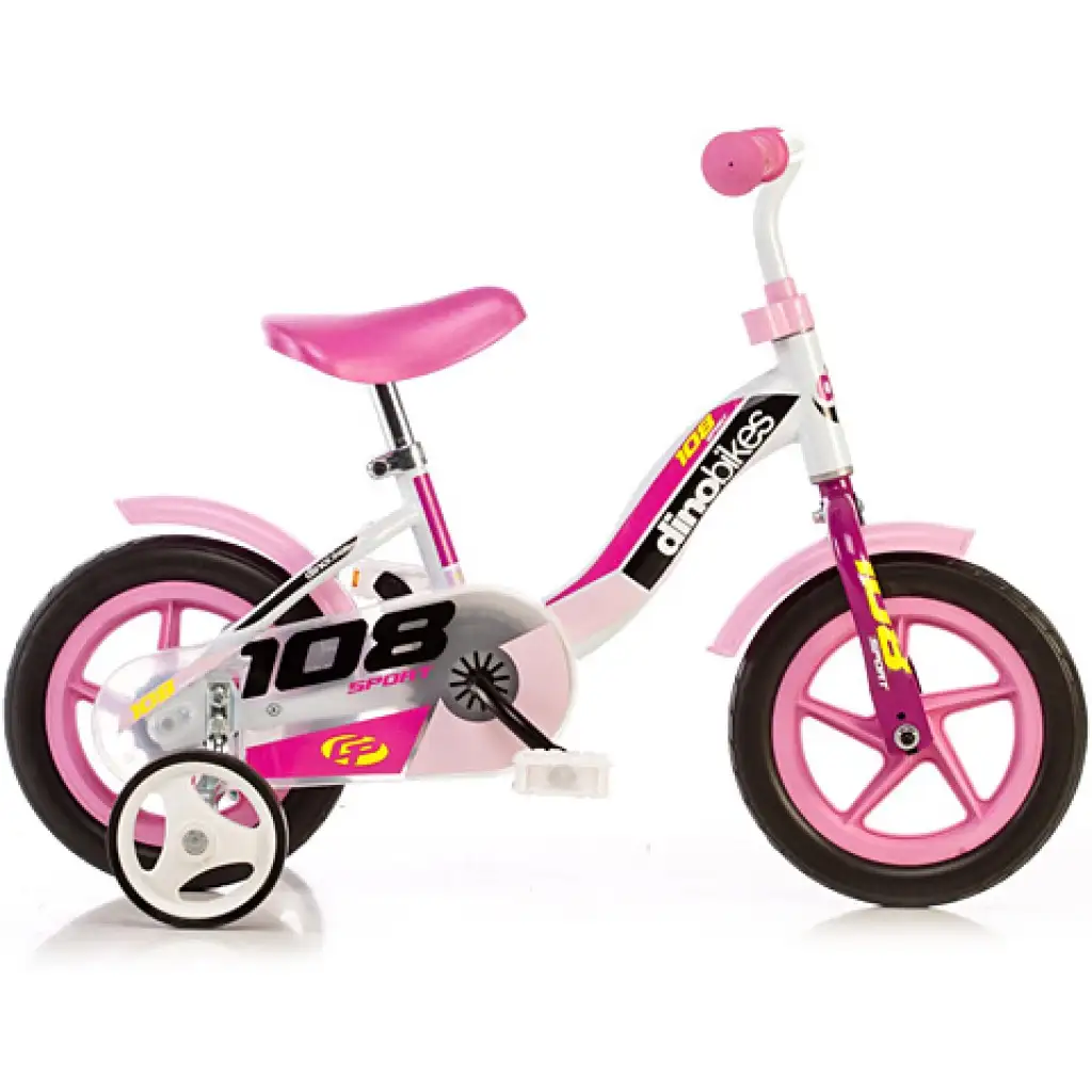 Rózsaszín gyerek bicikli 10-es méretben - Dino bikes kerékpár kép 1