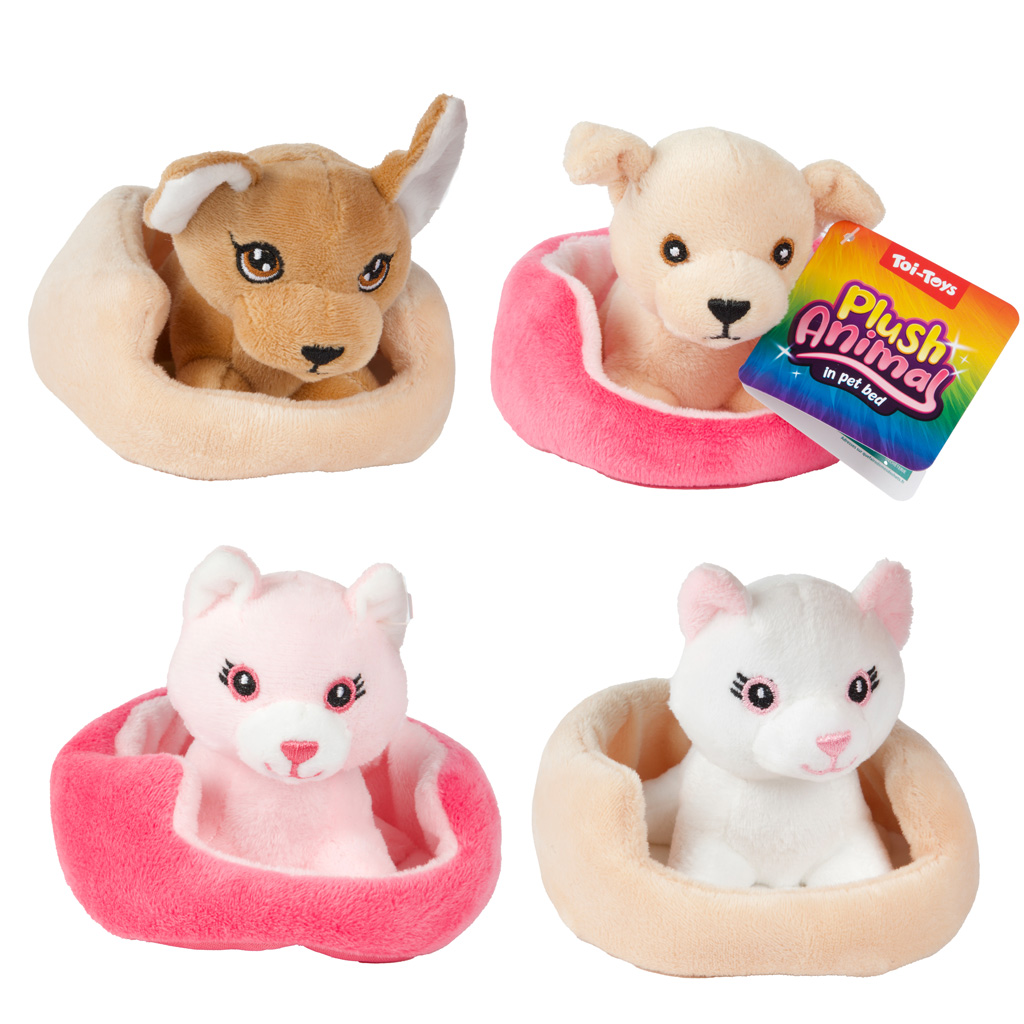 Roztomilé plyšové zvieratká s pelíškom v rôznych prevedeniach 1 ks