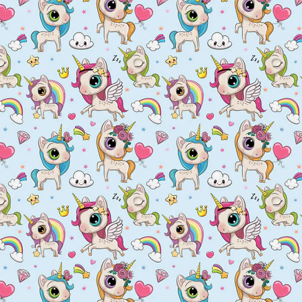Roztomilý baliaci papier s motívom jednorožca 100x70 cm