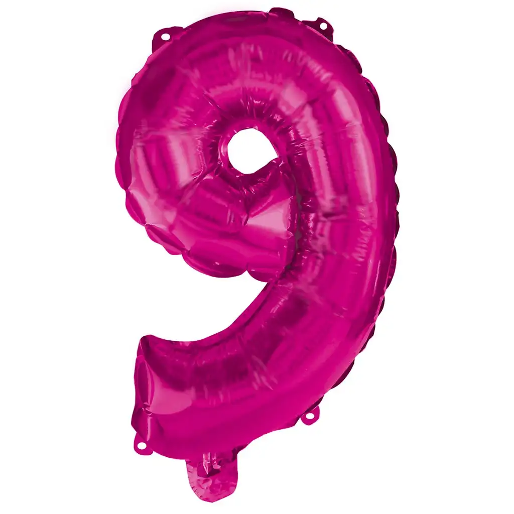 Ružové fóliové balóny – číslo 9, 96 cm