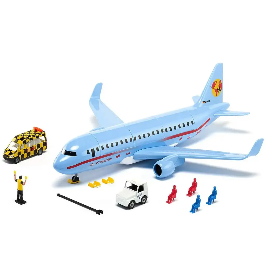 SIKU obchodné dopravné lietadlo s príslušenstvom 1/87