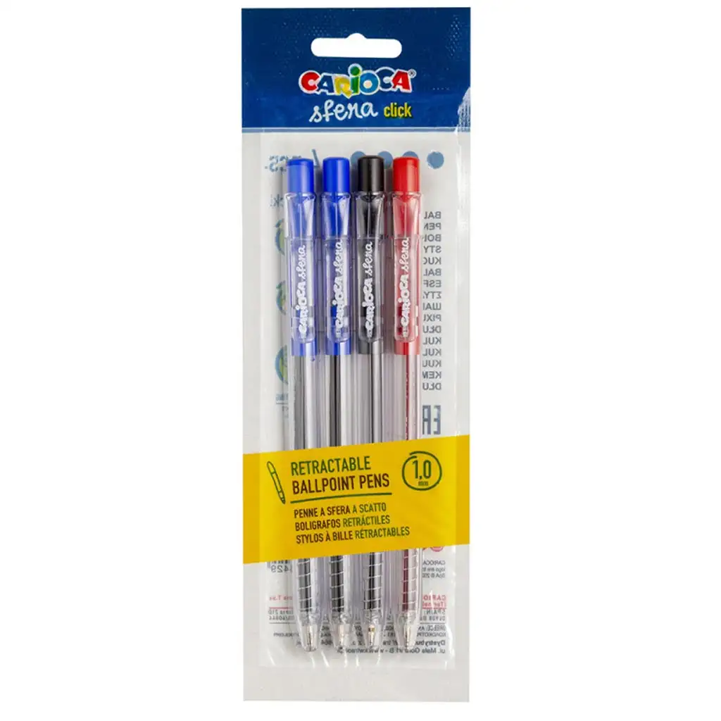 Sada 4 ks guľôčkových pier Sfera v rôznych farbách - Carioca