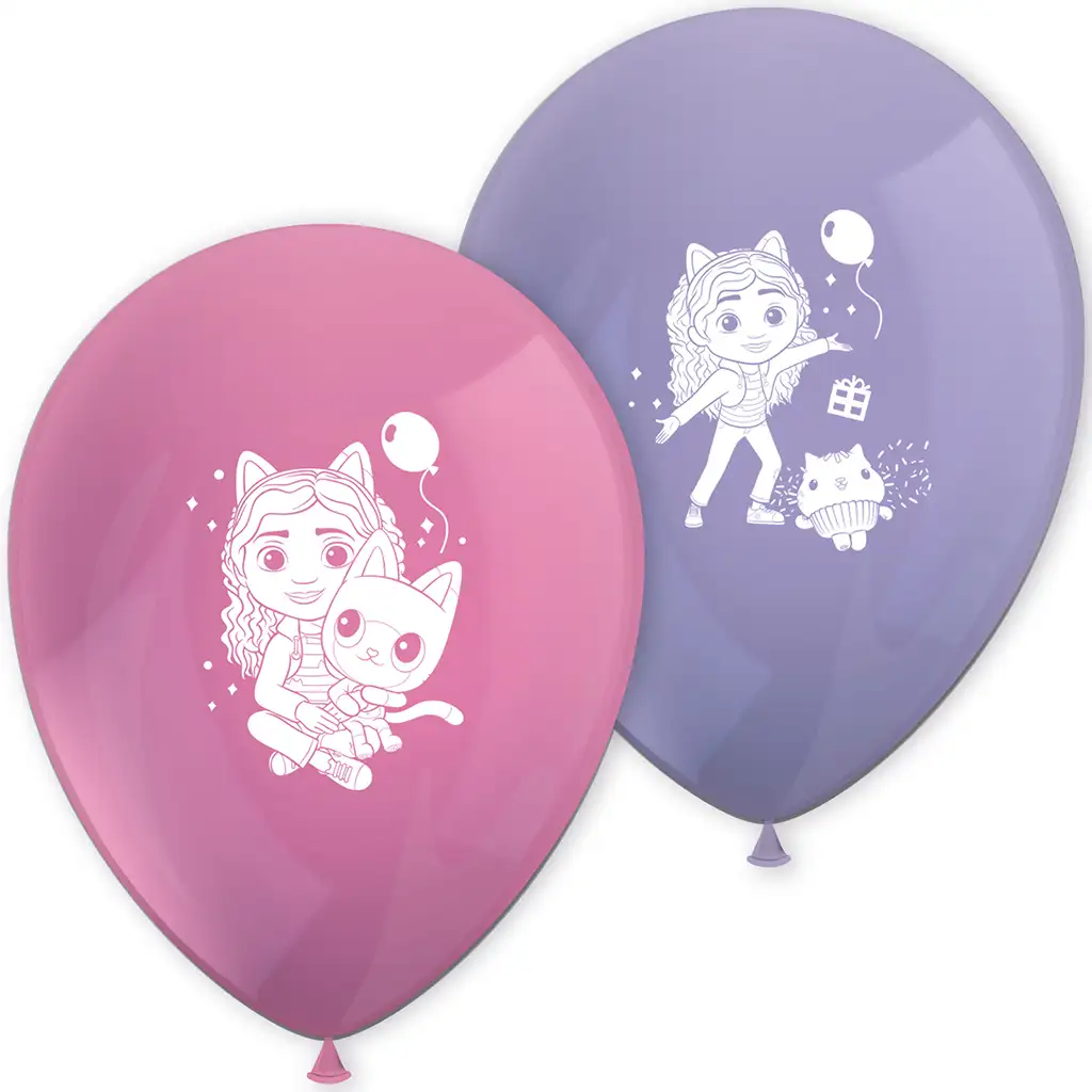 Sada latexových balónikov s motívom Gabiho domčeka, 8 ks