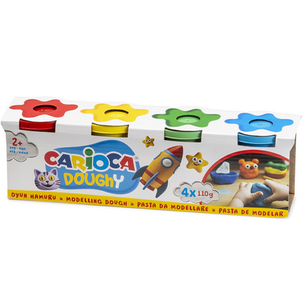 Sada modelovacej hmoty Doughy v kelímkoch 4×110 g - Carioca