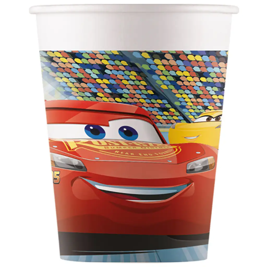 Sada papierových pohárov Cars 8 ks 200 ml