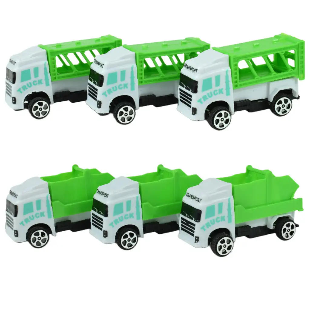Sanitation Truck: 12 kusový set nákladných áut na prepravu odpadu 1/64 kép 3