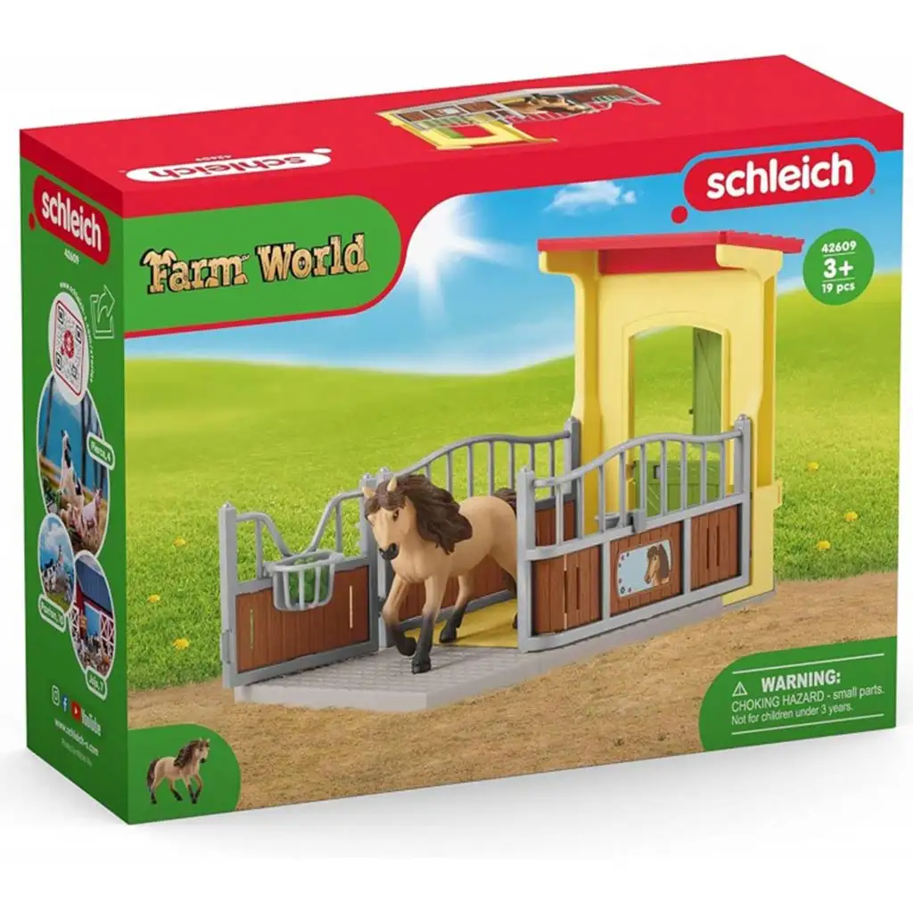 Schleich: Farm World - Box pre poníky Islandský poník žrebec set (42609)