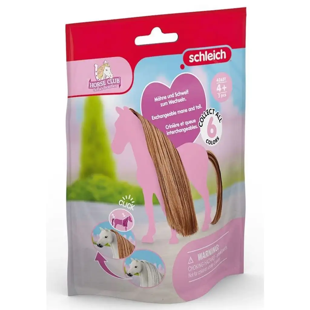 Schleich Horse Club: Sofias Beauties - Doplnková sada s čokoládovou hrivou a chvostom (42651)