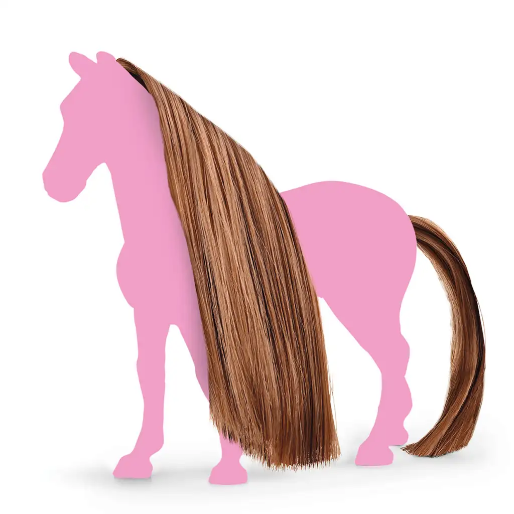 Schleich Horse Club: Sofias Beauties - Doplnková sada s čokoládovou hrivou a chvostom (42651) kép 2