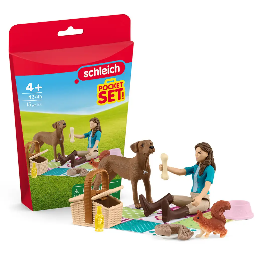 Schleich: Piknik s Lizou a jej psíkom hracia súprava (42746)