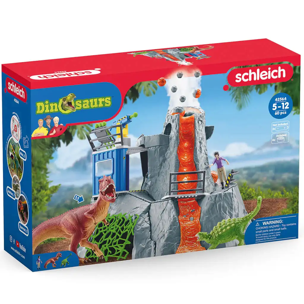 Schleich: Veľká expedícia na sopku s dinosaurami hracia súprava (42564)