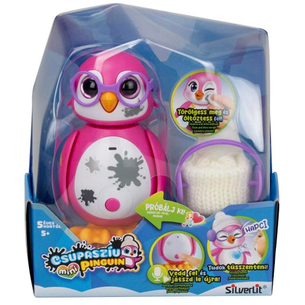 Silverlit: Mini tučniak s holým srdcom v ružovej farbe