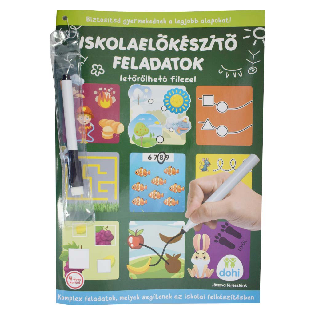 Škôlkárske prípravné úlohy so stierateľnou fixkou – D-Toys