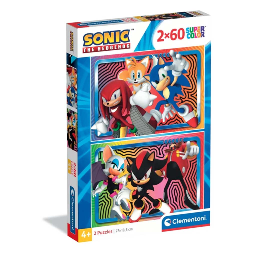 Sonic ježko 2x60ks supercolor puzzle - Clementoni