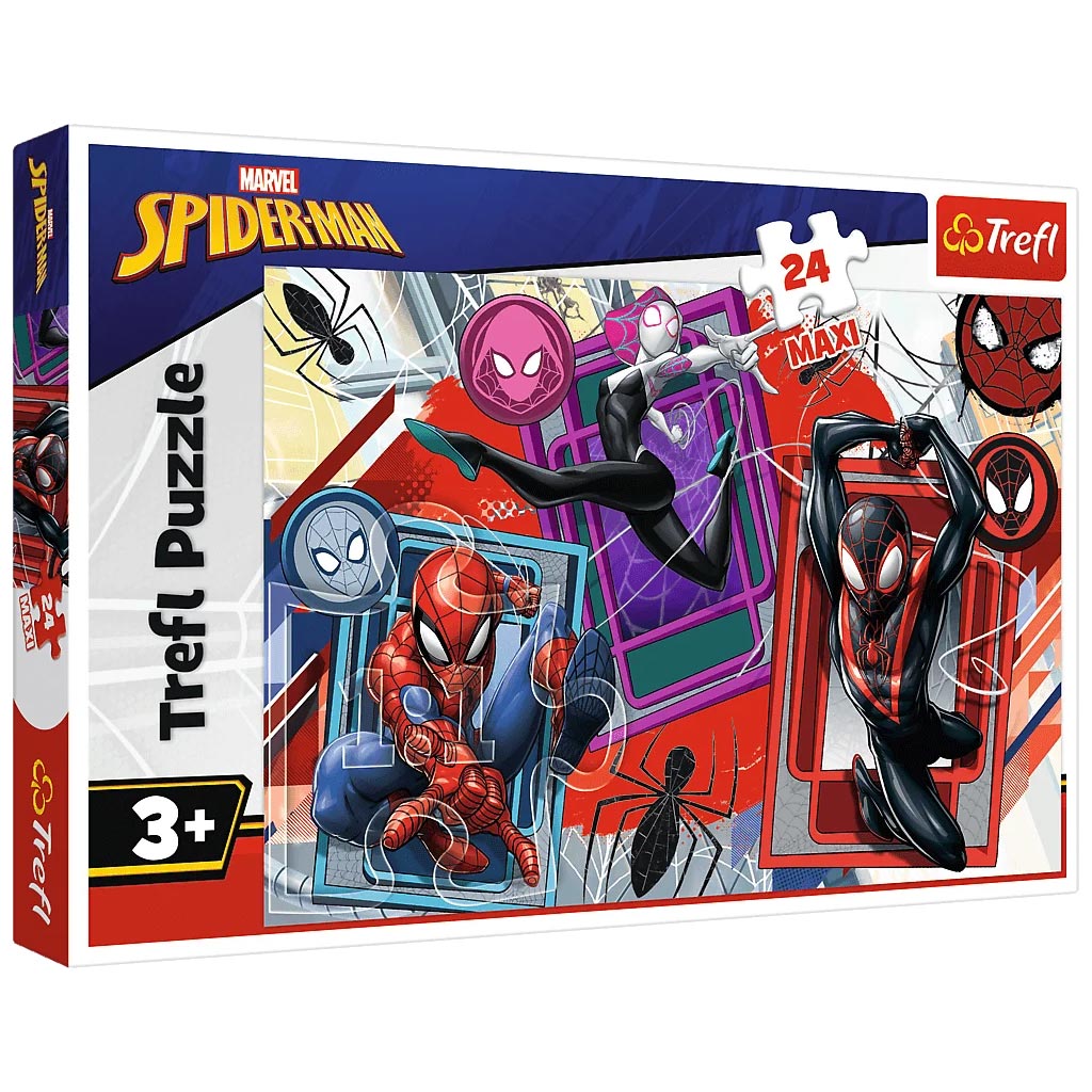 Spider-Man: Cesta do pavúčieho verza 24-dielne maxi puzzle - Trefl
