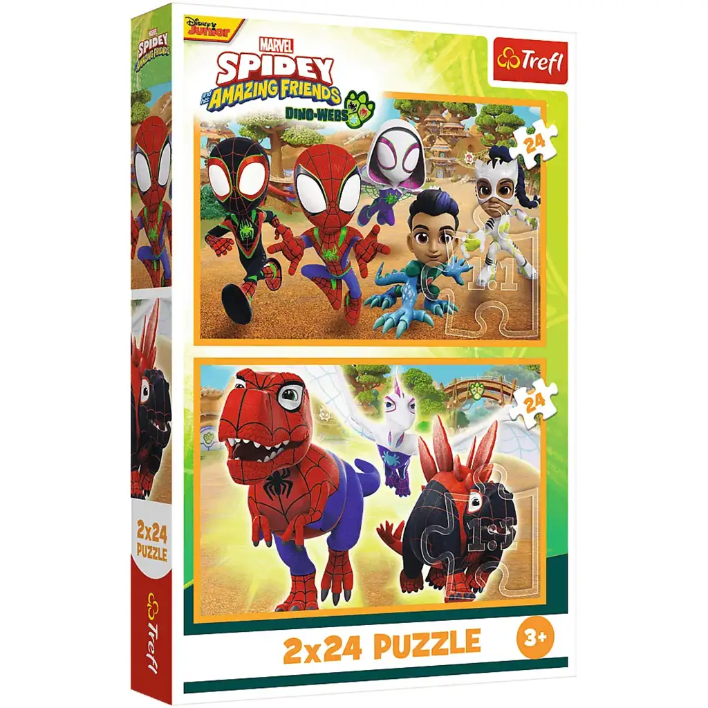 Spidey a dinosaury 2x24 ks puzzle - Trefl