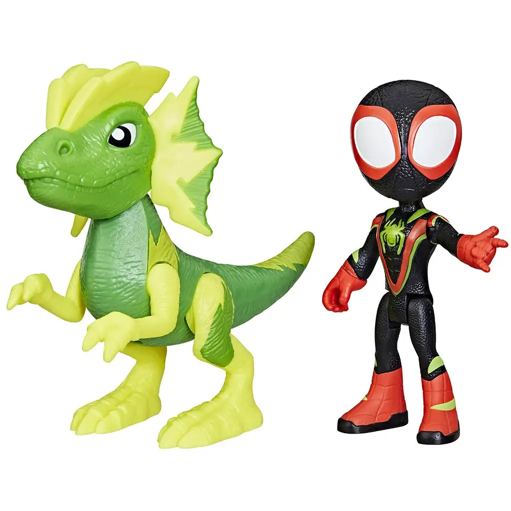 Spidey a jeho úžasní priatelia - Miles Morales a Elektrosaurus Dino-Sieť Akčná figúrka Sada - Hasbro kép 4