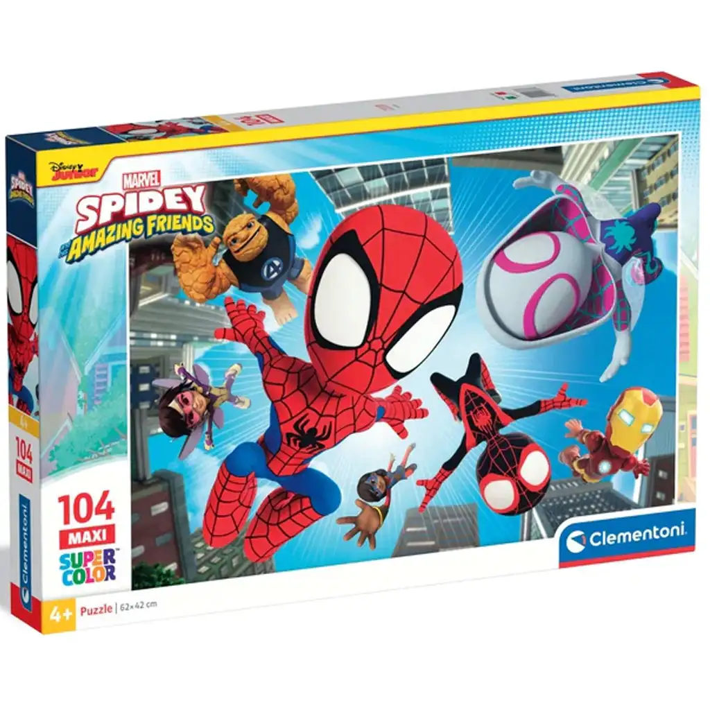 Spidey a jeho úžasní priatelia v akcii 104-dielna maxi supercolor puzzle - Clementoni
