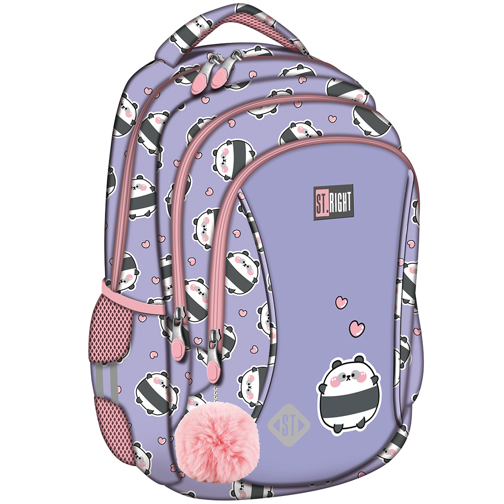 St.Right Happy Panda školská taška, ruksak BP26 39x27x17 cm