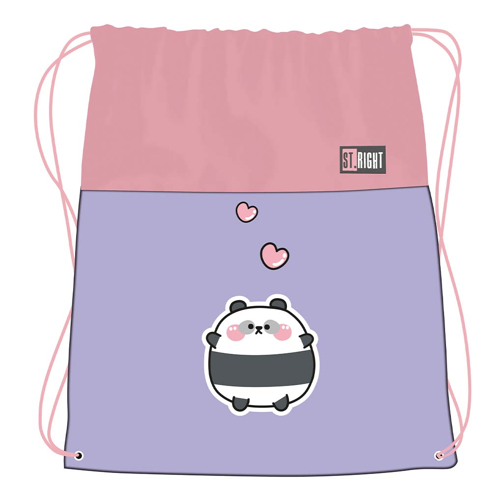 St.Right Happy Panda športový vak, vak na telocvik 43x34 cm