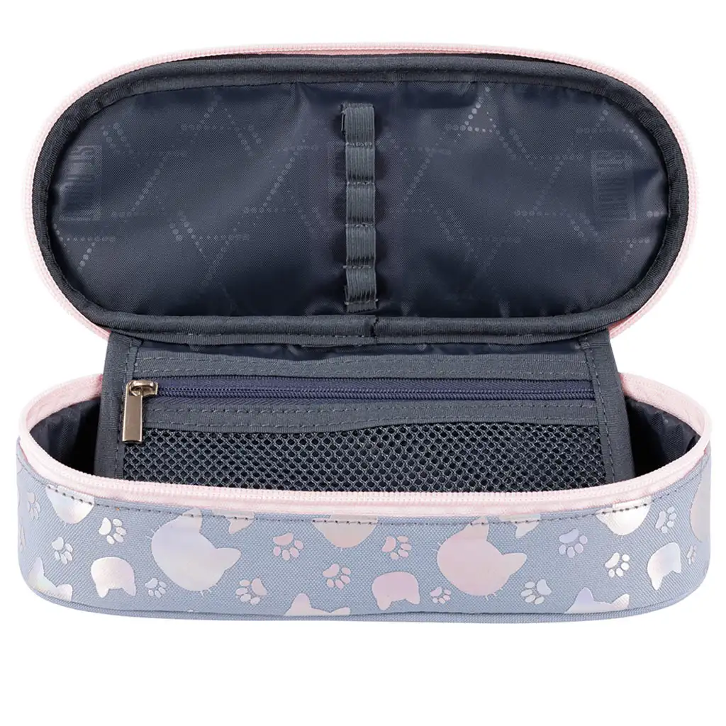 St.Right: Oválny peračník s mačkami Silver Cats 23 cm kép 2