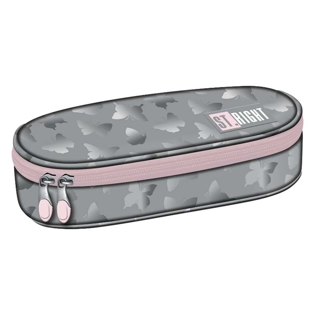 St.Right Silver Butterflies oválny peračník PC01 23x9,5x6 cm