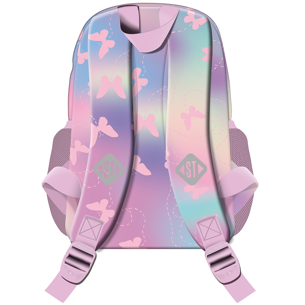 St.Right ružový školský batoh s motívom motýľa BP70 32x22x11,5 cm kép 2