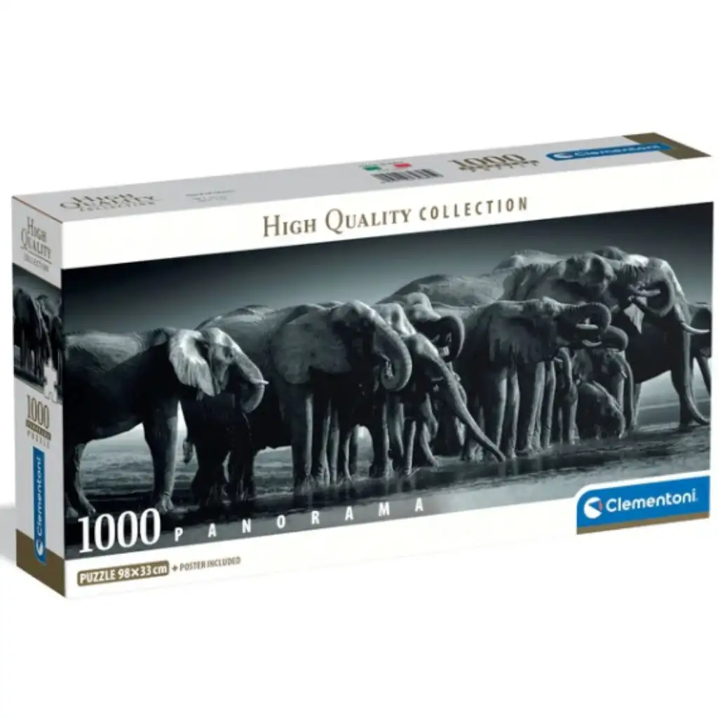 Stádo obrov HQC 1000-dielna panoramatická puzzle - Clementoni