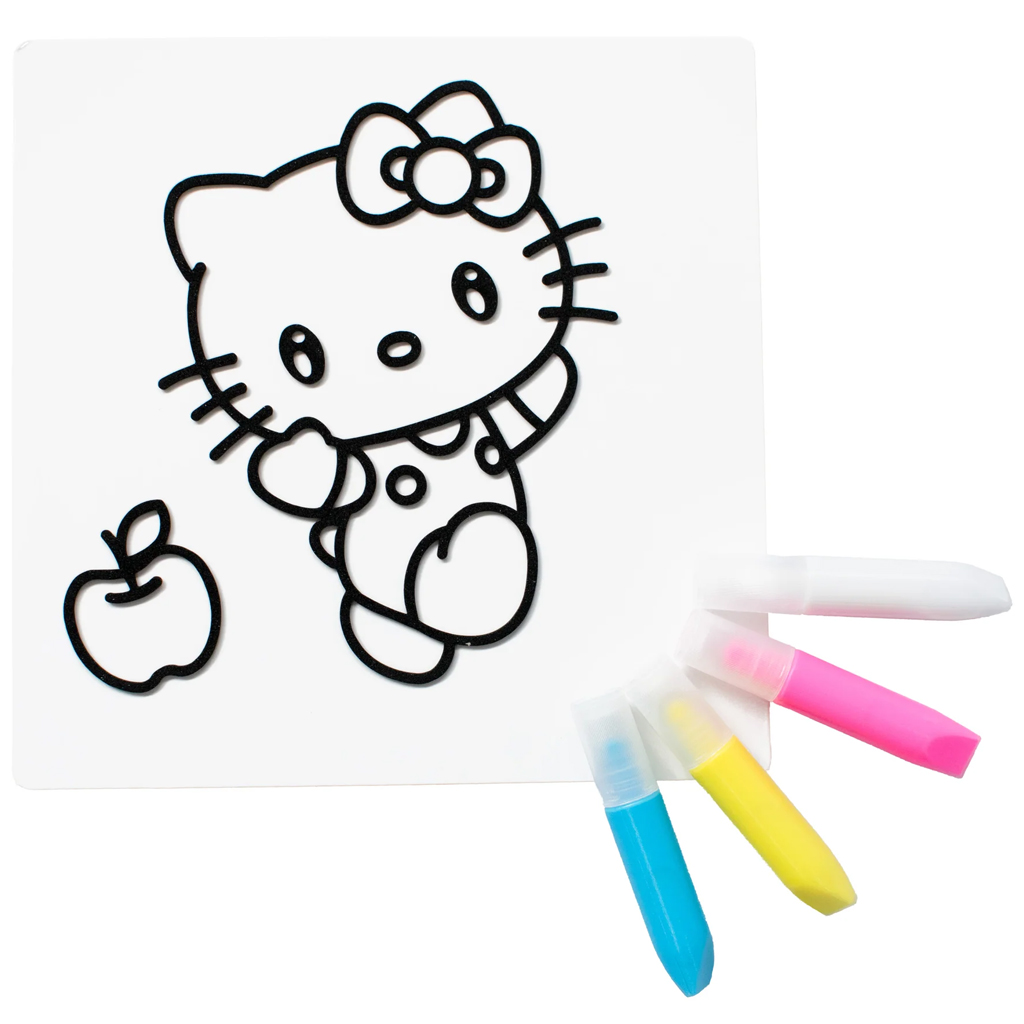 Sticker Art: Sada na vyfarbovanie nálepiek Hello Kitty, rôzne druhy, 1 ks - Comansi kép 2