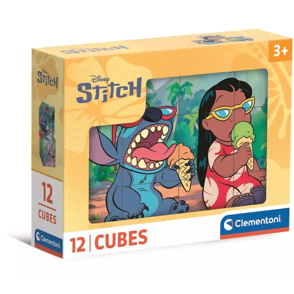Stitch - sada 12 rozprávkových kociek - Clementoni