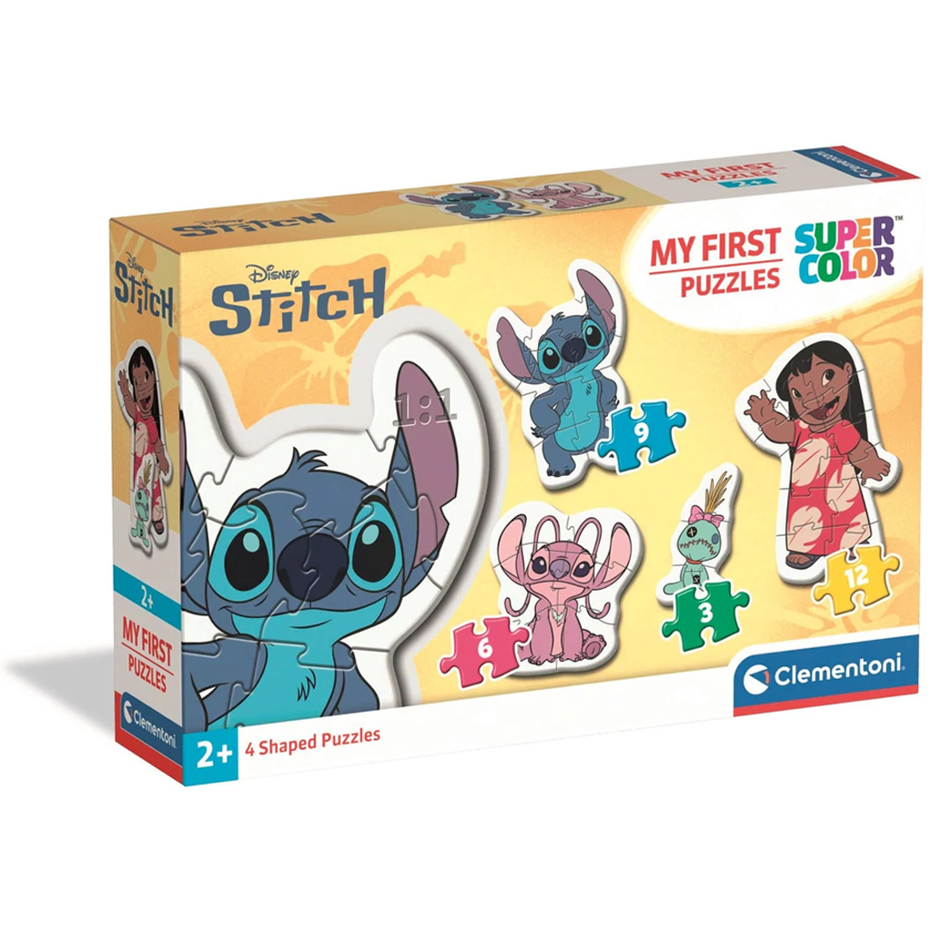 Stitch 4 v 1 Supercolor tvarové puzzle - Clementoni