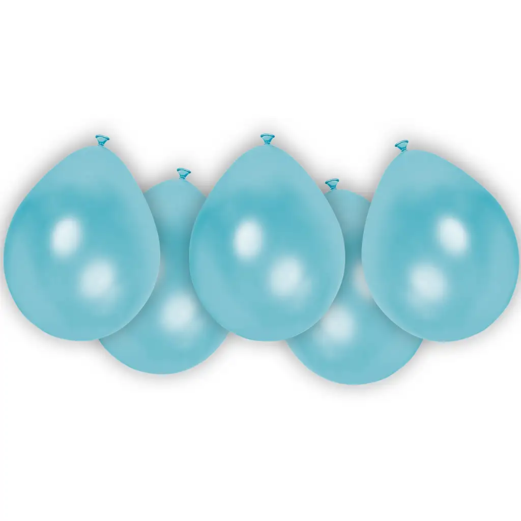 Svetlomodré latexové balóny, sada 8 ks