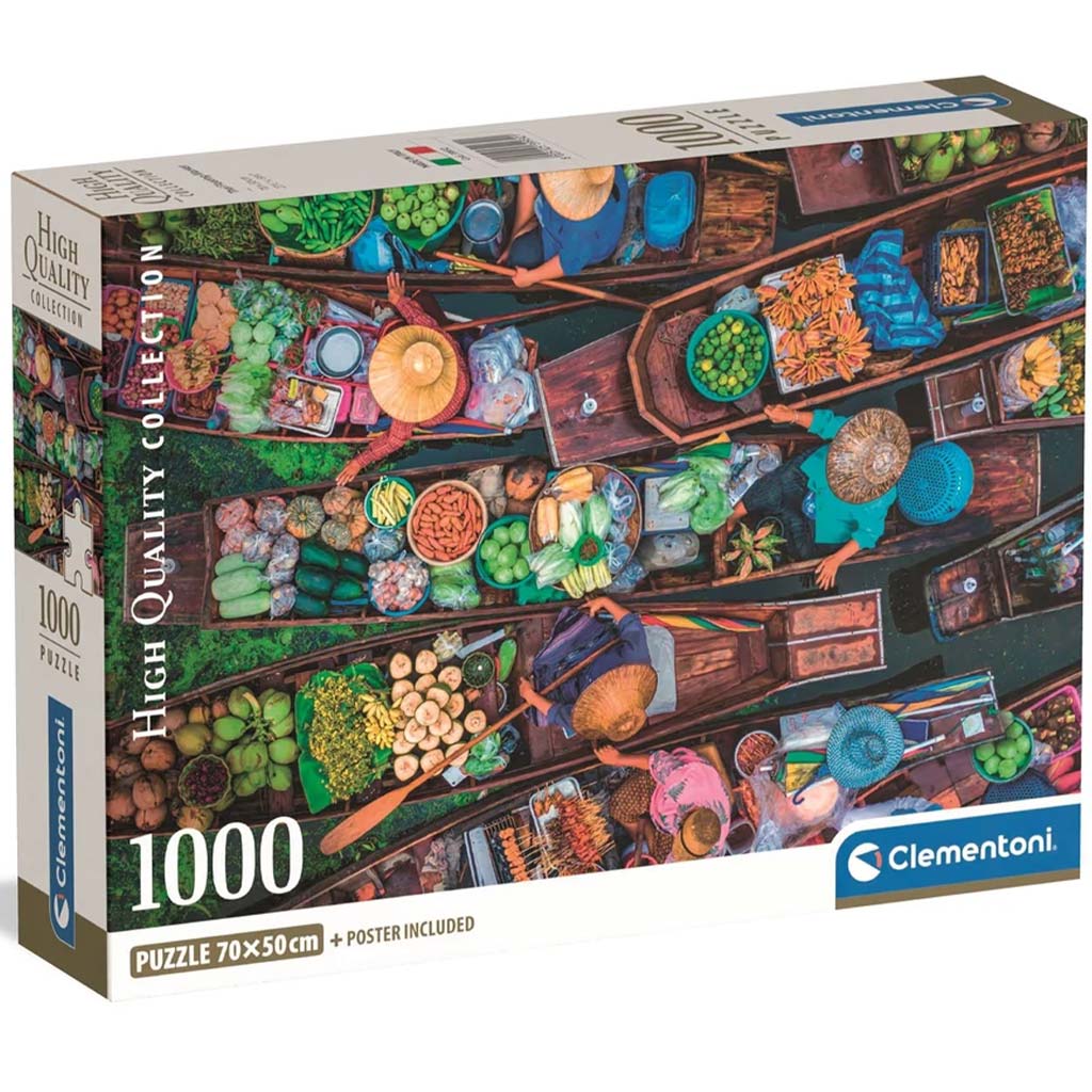 Thajský plávajúci trh HQC 1000-dielne puzzle - Clementoni
