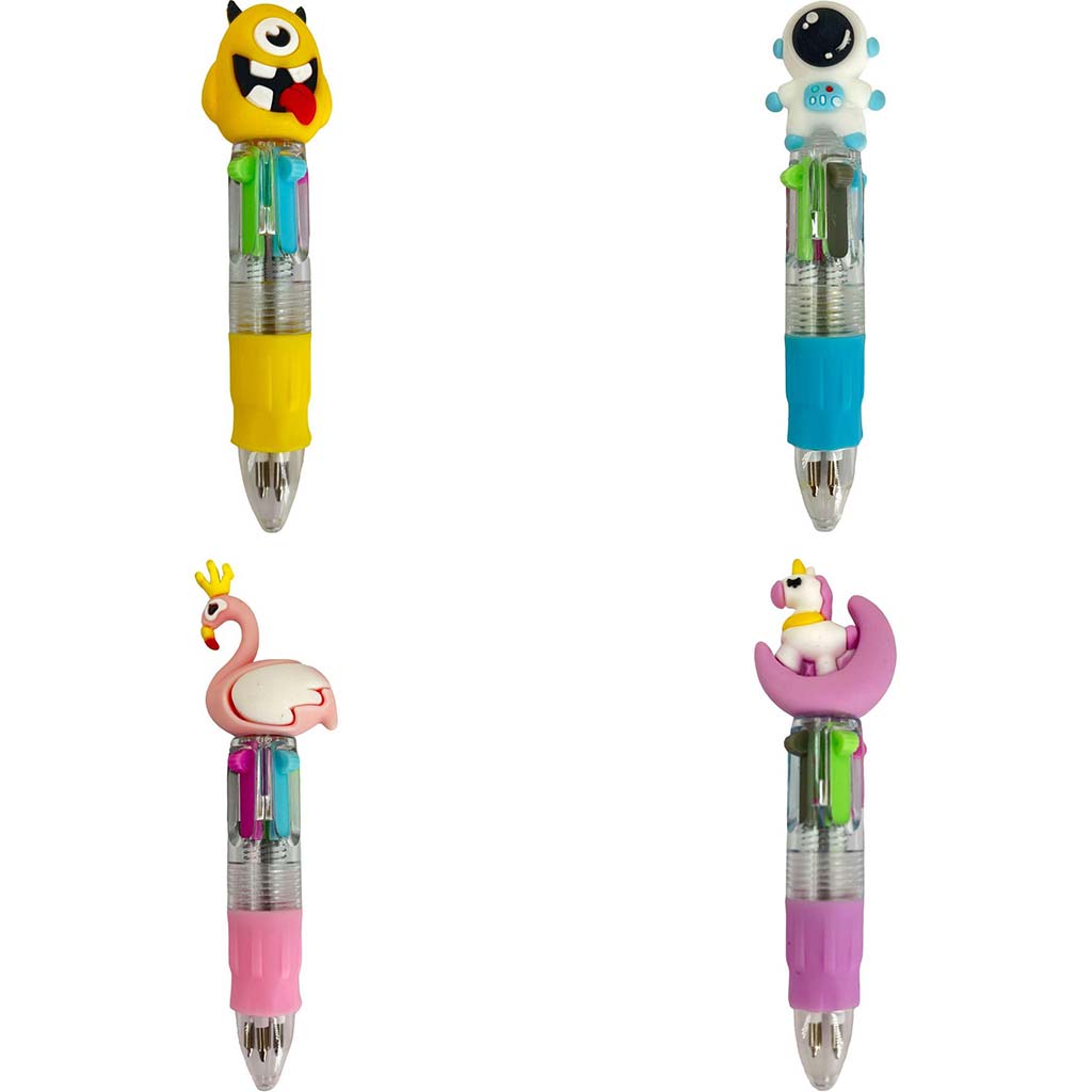 The Littlies: 4-farebné mini guľôčkové pero rôzne druhy 1 ks kép 2