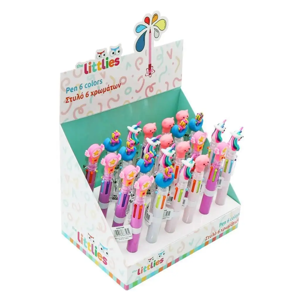 The Littlies: Šesťfarebné perá v rôznych variantoch 1ks